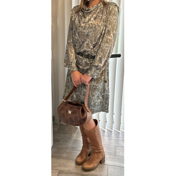 Robe verte avec print et...