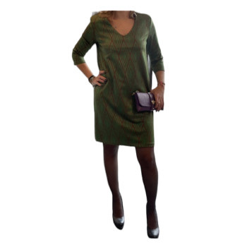 Robe droite verte Mondieux...